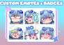 draw twitch emotes, chibi emotes, animated emotes, vtuber for stream